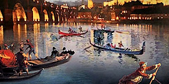 Фестиваль венецианских гондол  в Праге